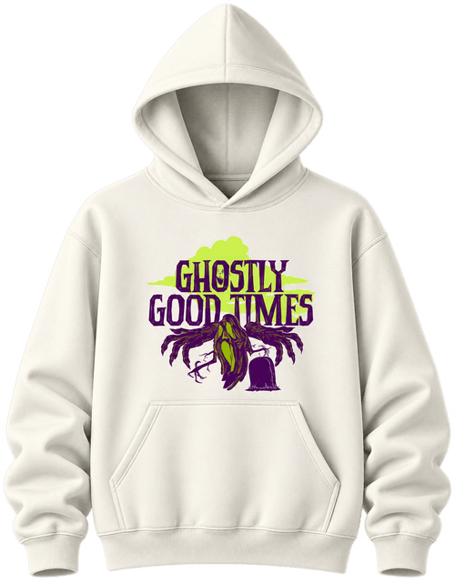 Ghostly Good Times Graphic Pullover Hoodie - LUXSEL